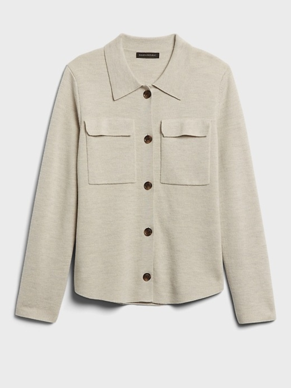 Banana republic sweater shirt jacket merino wool